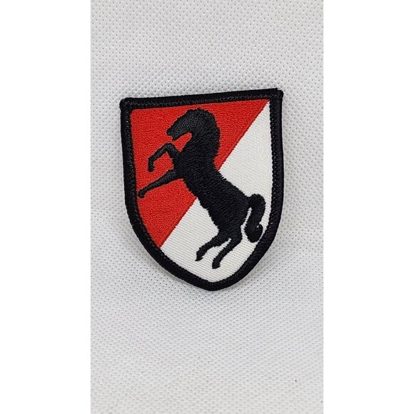 Stallion Shield Patch – Black, Red, and White Hat or Lapel Accessory - Picture 2 of 7